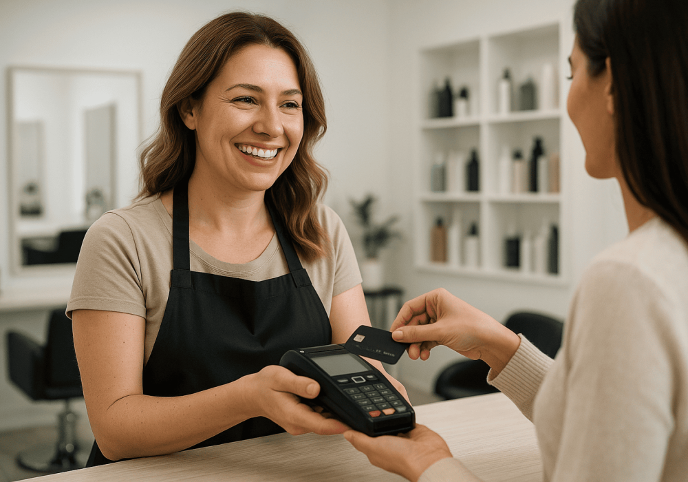 20251002_1458_Empresária Feliz no Salão_simple_compose_01k6k13mcaf0gah2vkp3kn2qk4 (1)